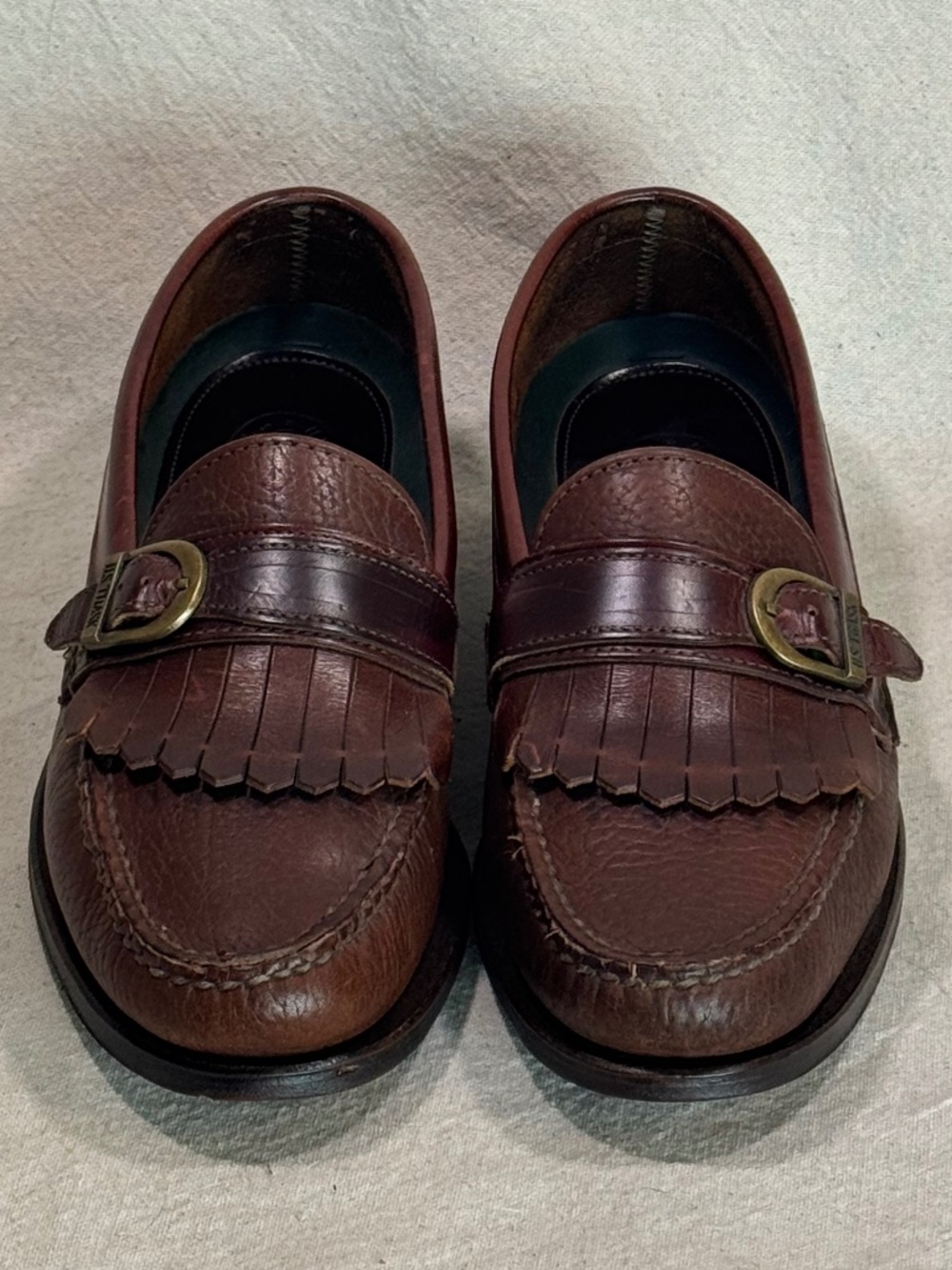 H.S. Trask Kiltie Buckle Strap Loafers Mens Size 9.5M - Picture 2 of 15